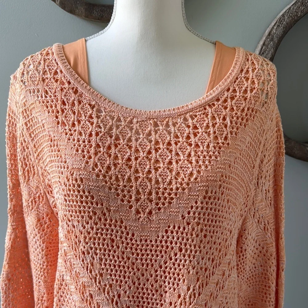 Chico's Orange Knit Sweater with matching tank size 3. 2 piece set